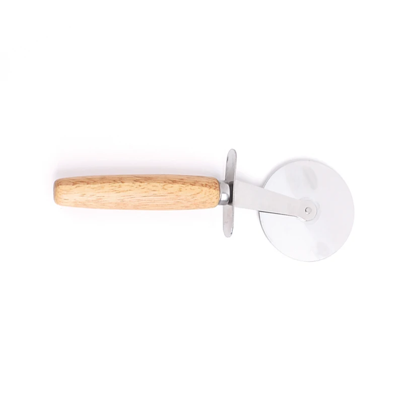 Wholesale Custom Stainless Steel Pizza Wheel Knife Cookie Cutter Wooden Rolling Pin Cake Wheel Nougat Baking Tools Box