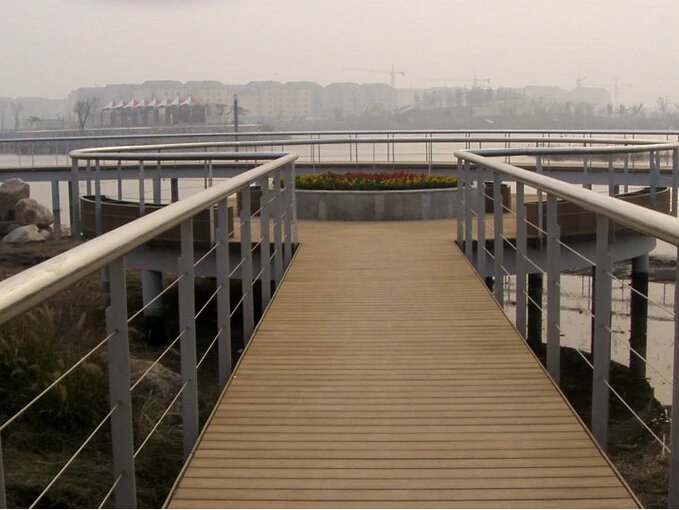 waterproof outdoor garden wpc fence handrail wood plastic composite balustrade railing for home and pool decoration