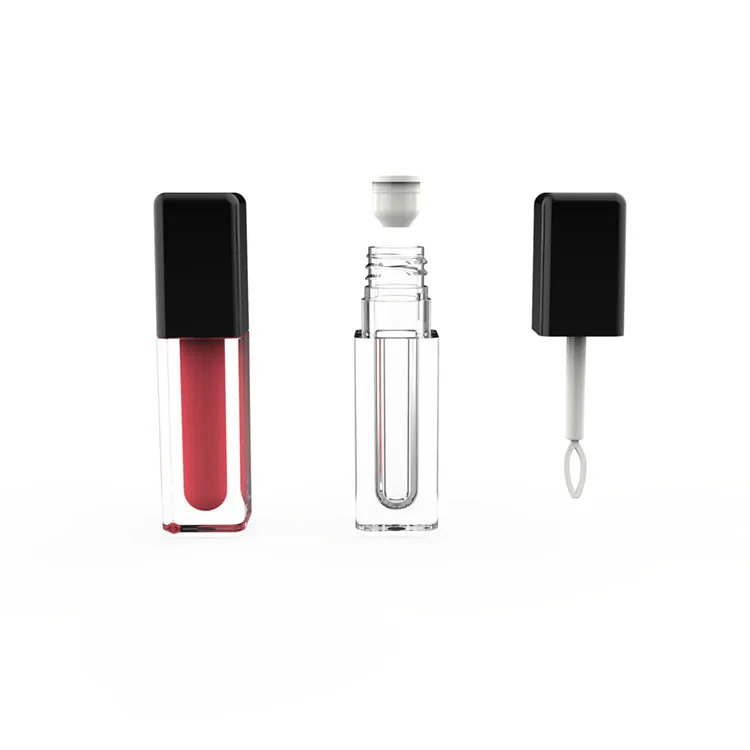 Private Label Empty Liquid Lipstick Container Lip Gloss Tube Packaging Big Brush Applicator Lip Glaze Tube Cosmetic 3ml Gua 24.8