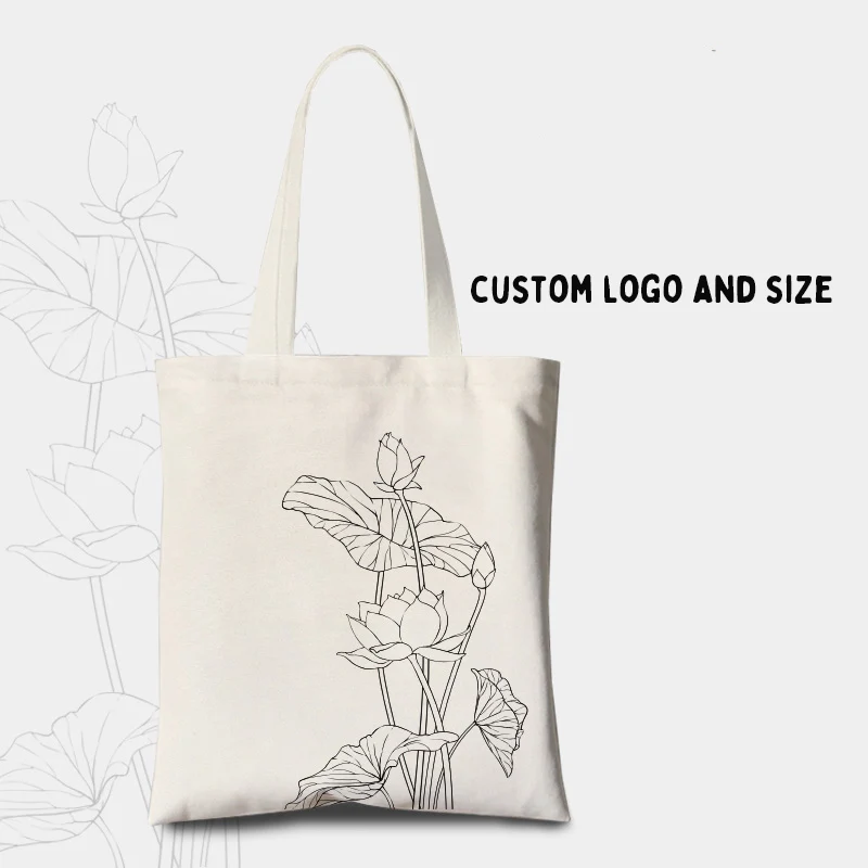 Original canvas painted tote bag can be graffiti student public welfare activities publicity bag