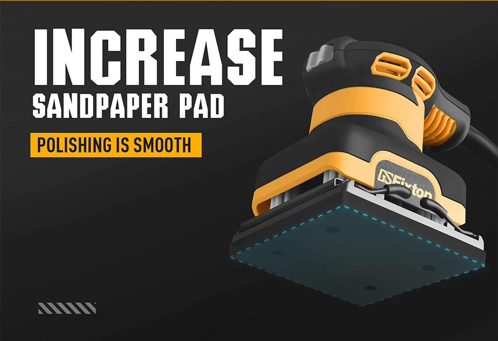 GSFIXTOP Cordless Brushless Circular Sander Bare Computer   21V with cushion size 125mm