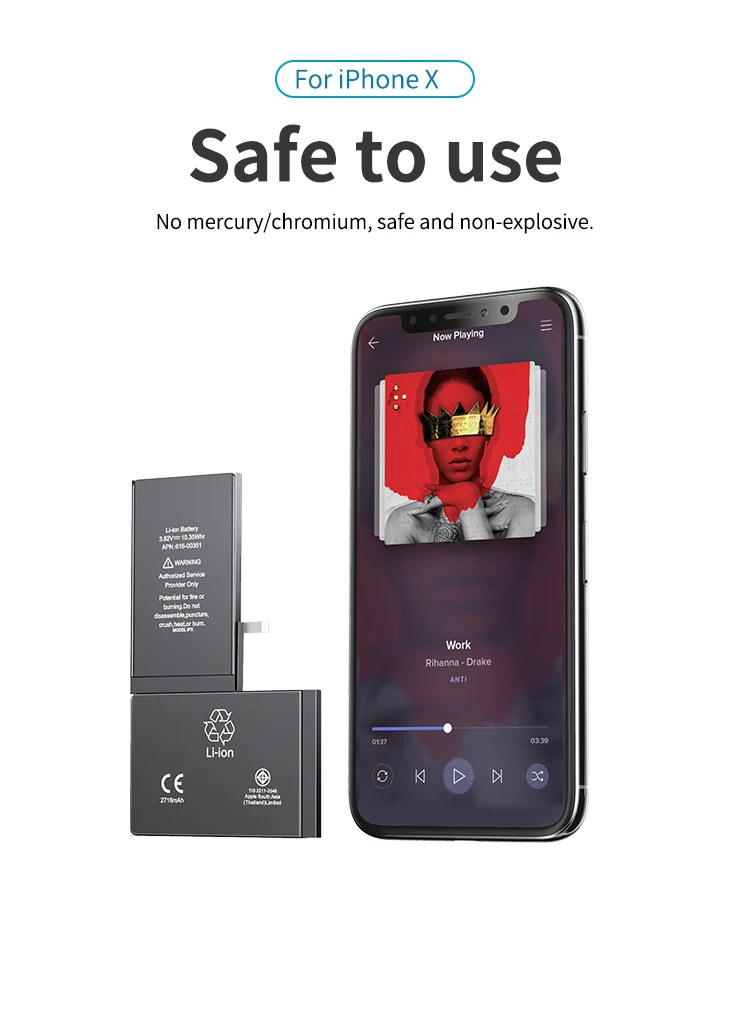 2024 oem for iPhone battery batterie replacement for iPhone 15 14 13 12 11 x xs xr pro max 8 7 6s plus mini se brand new 0 cycle