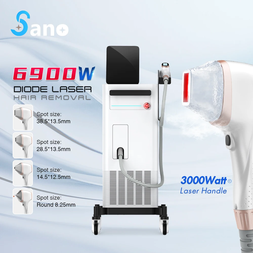 Sano Laser Newest Professional Ice Laser Hair Removal 755 808 940 1064nm Diode Laser Hair Removal Machine