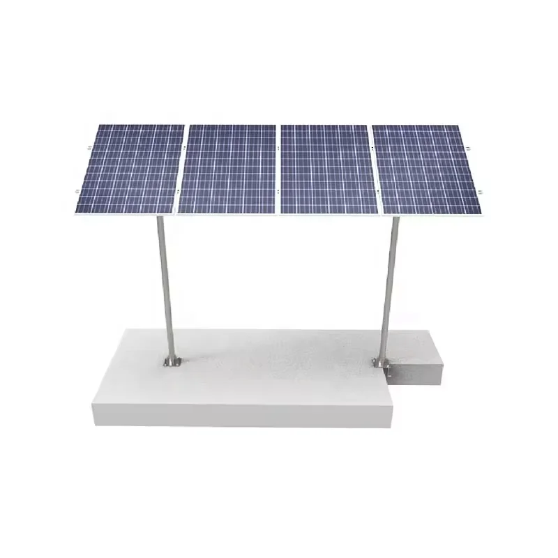 Customized double solar panel pole mount PV solar rack energy solar pole mount adjustable ground mount solar
