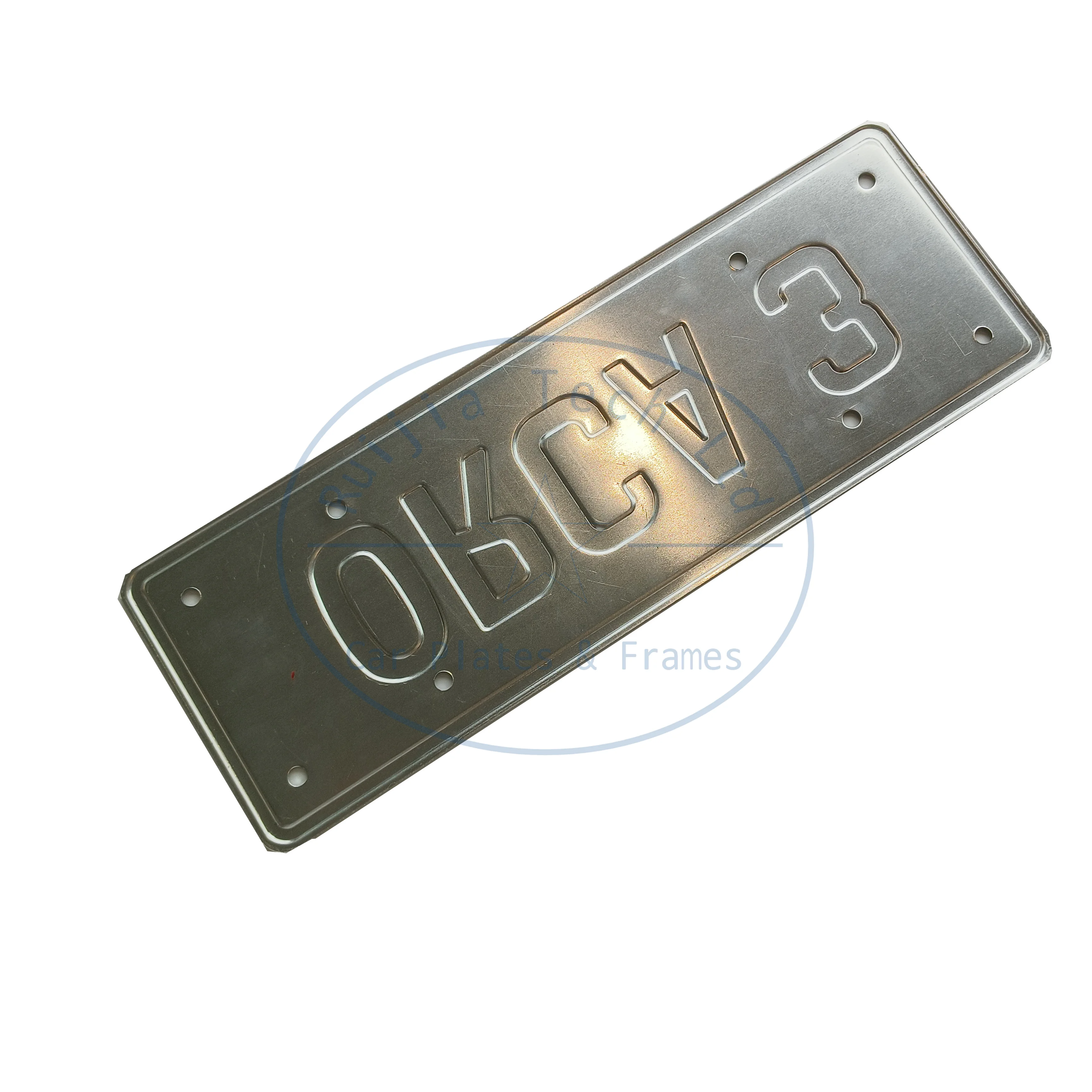 Aluminum embossed gold-stamped reflective can be customized with digital letters and numbers for vehicle license plates