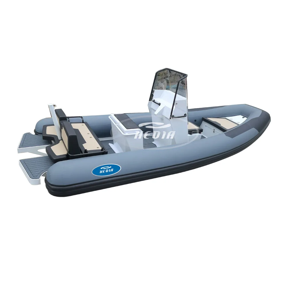 19 foot fishing boat v hull 8 passenger high speed boat rib 580 with ski pole