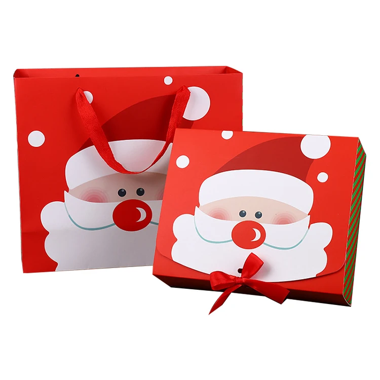 Folding Color Printing Art Paper Christmas Present Boxes For Gift