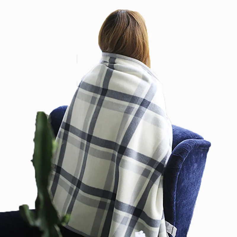 Cozy Plaid Flannel Blanket, Super Soft Warm Plush Wearable Blanket Lightweight Throws for Lap Bed Sofa Office,Traveling