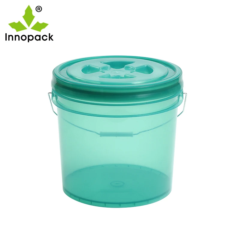 10 L 12 L 13 L 15 L 20 L High Transparent Plastic Bucket with Screw-on Lid