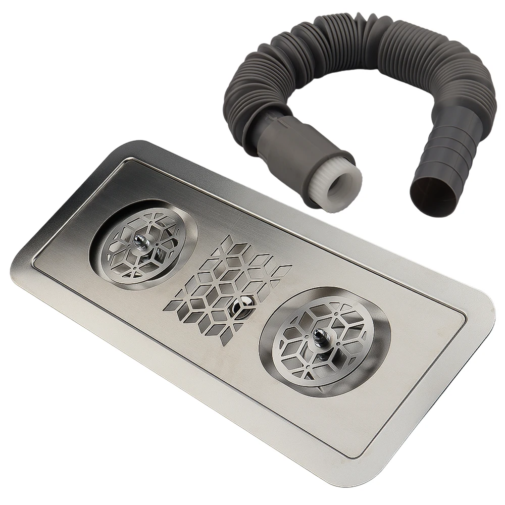 304 Stainless steel Kitchen Sink with Glass Rinser 360 Degrees Rotating Double Sprinkler Kitchen Cup Washer
