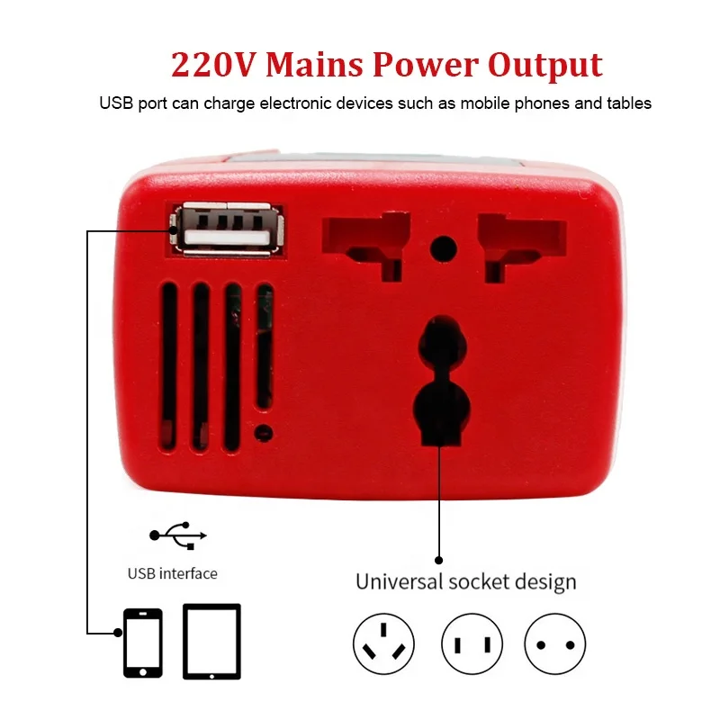 150 Вт Автомобильный USB DC 12V к AC 220V 110V инвертор мощности