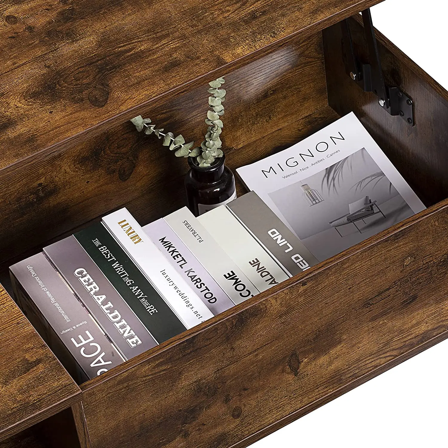 Hot Selling Popular Adjustable Large Hidden Compartment Storage Lift Up Coffee Table Living Room Coffee Table Wooden Tabletop