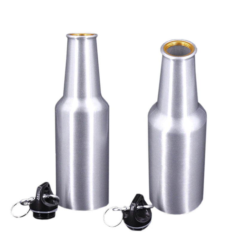 Wholesale Fashionable 500ML Bpa Free Plain Recyclable Outdoor  Aluminum Sports Beer Bottle With Screw Top