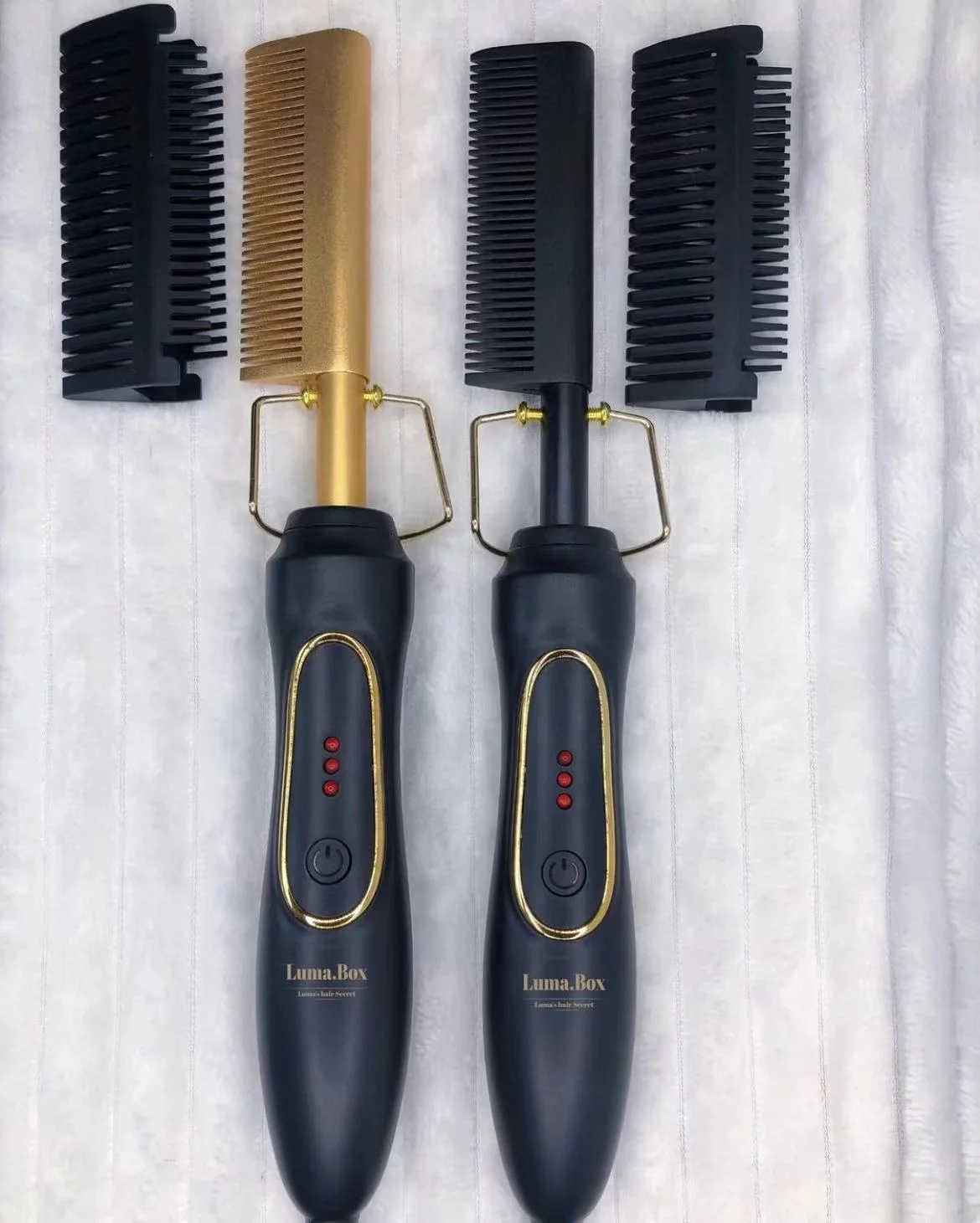 Оптовая продажа индивидуальная этикетка медная электрическая расческа высокотемпературный выпрямитель для волос блестящая вьющихся