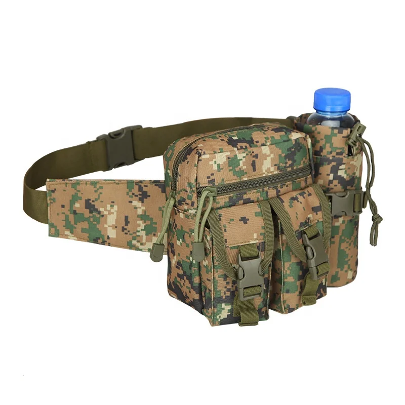 Soft Handle Hunting Flashlight Men Lifesaving Waist Bag For Man With Bottle Holder