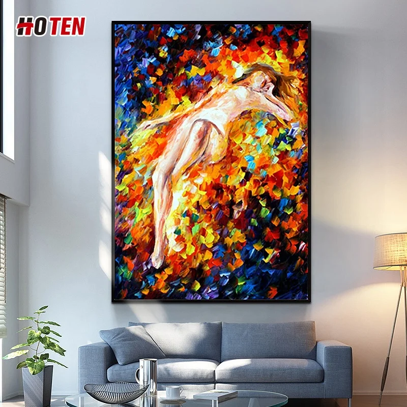 beautiful dancing of sexy young girl nude woman back pictures   Hand painted oil painting modern Bedroom canvas