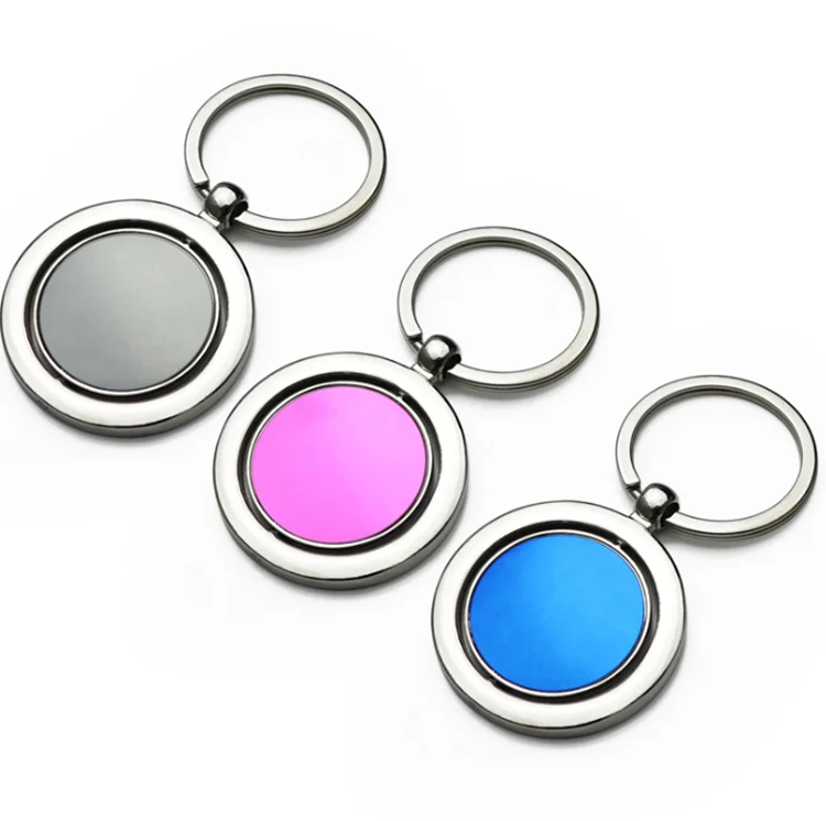 Wholesale Round Shape Sublimation Keychain Blank Keychains in Bulk Custom Logo for Advertising