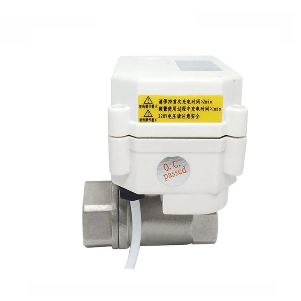 12V 2 Way DN20 3/4 inch Threaded Mini Electric Water Stainless Steel Ball Valve