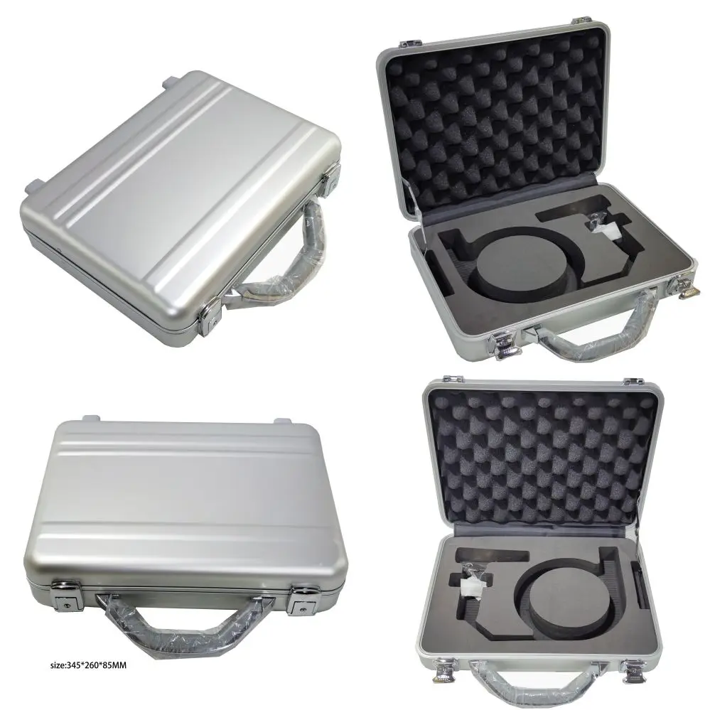 customized ALL-aluminum instrument carrying case silver briefcase foam padding instrument storage case