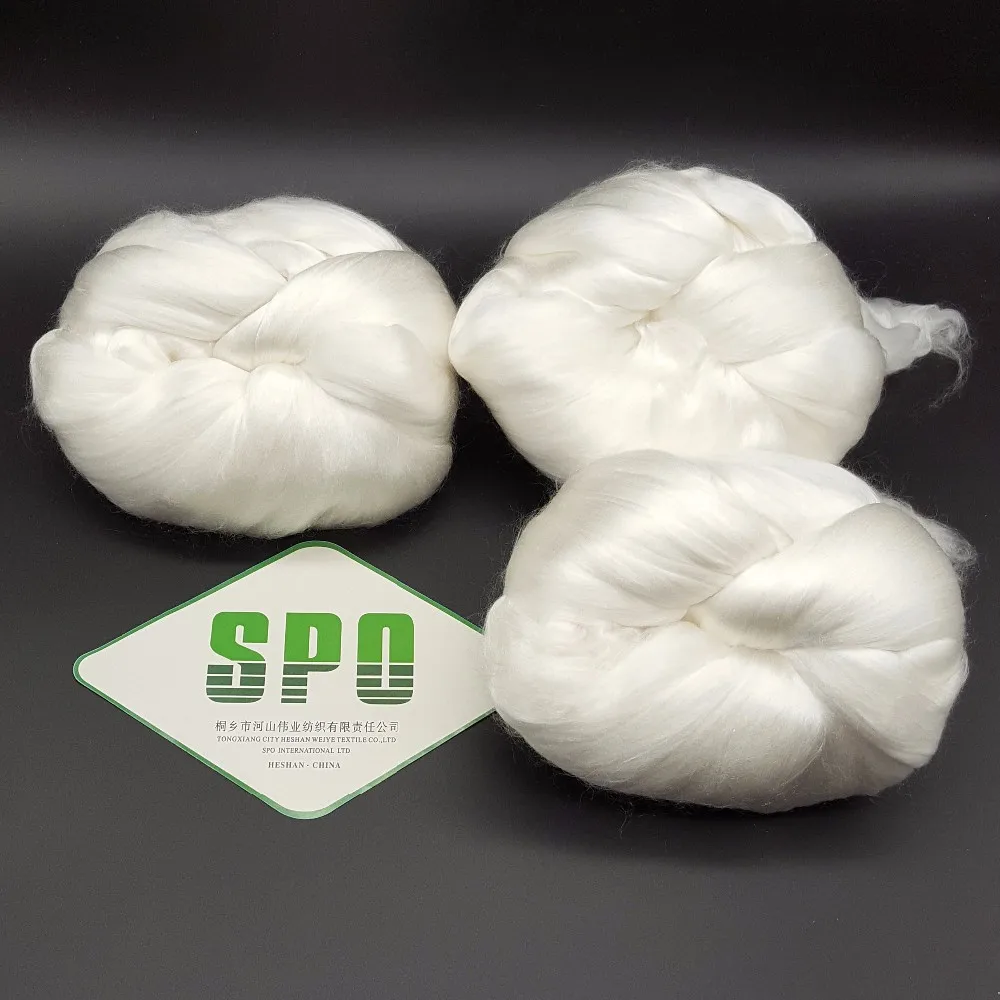 Silkworm cocoon 100% Silk Fiber Product Type tussah silk sliver,free sample