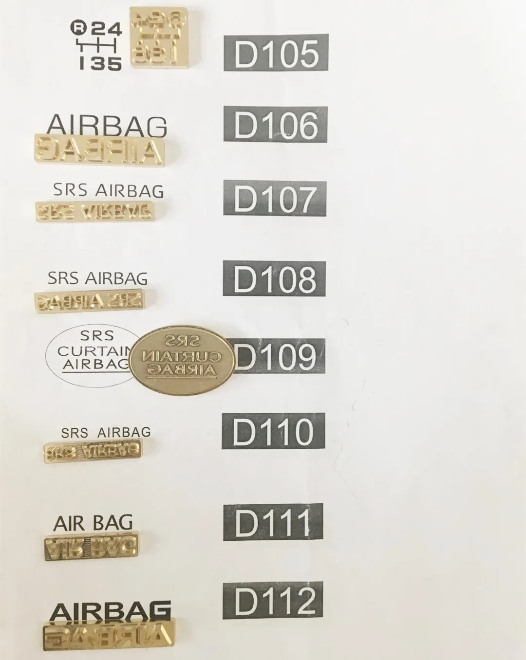 Крышка рулевого колеса приборная панель SRS подушка безопасности латунная форма штамп с надписью