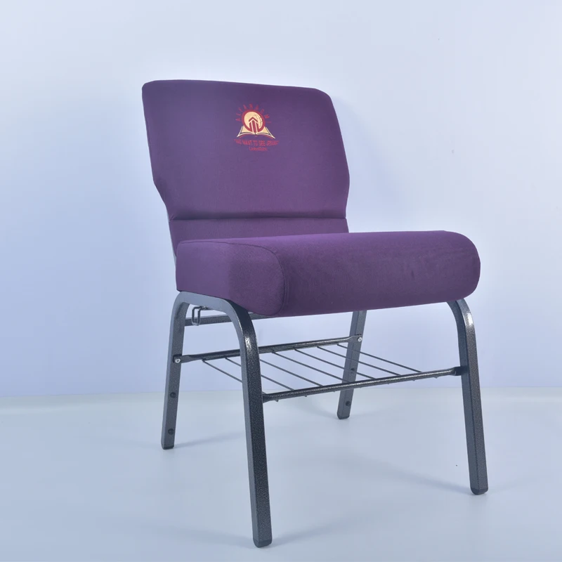 Durable Quality Stackable Upholstered Beautifully Crafted Theater Lecture Meeting Thickening Fabric Stacking Pulpit Church Chair