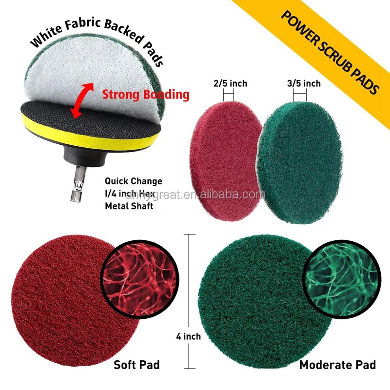 
8pcs Power Scrubber Brush Sets Electric Drill Cleaning Brush Tool For Cordless Drill Attachment Kit Power Scrub Brush 