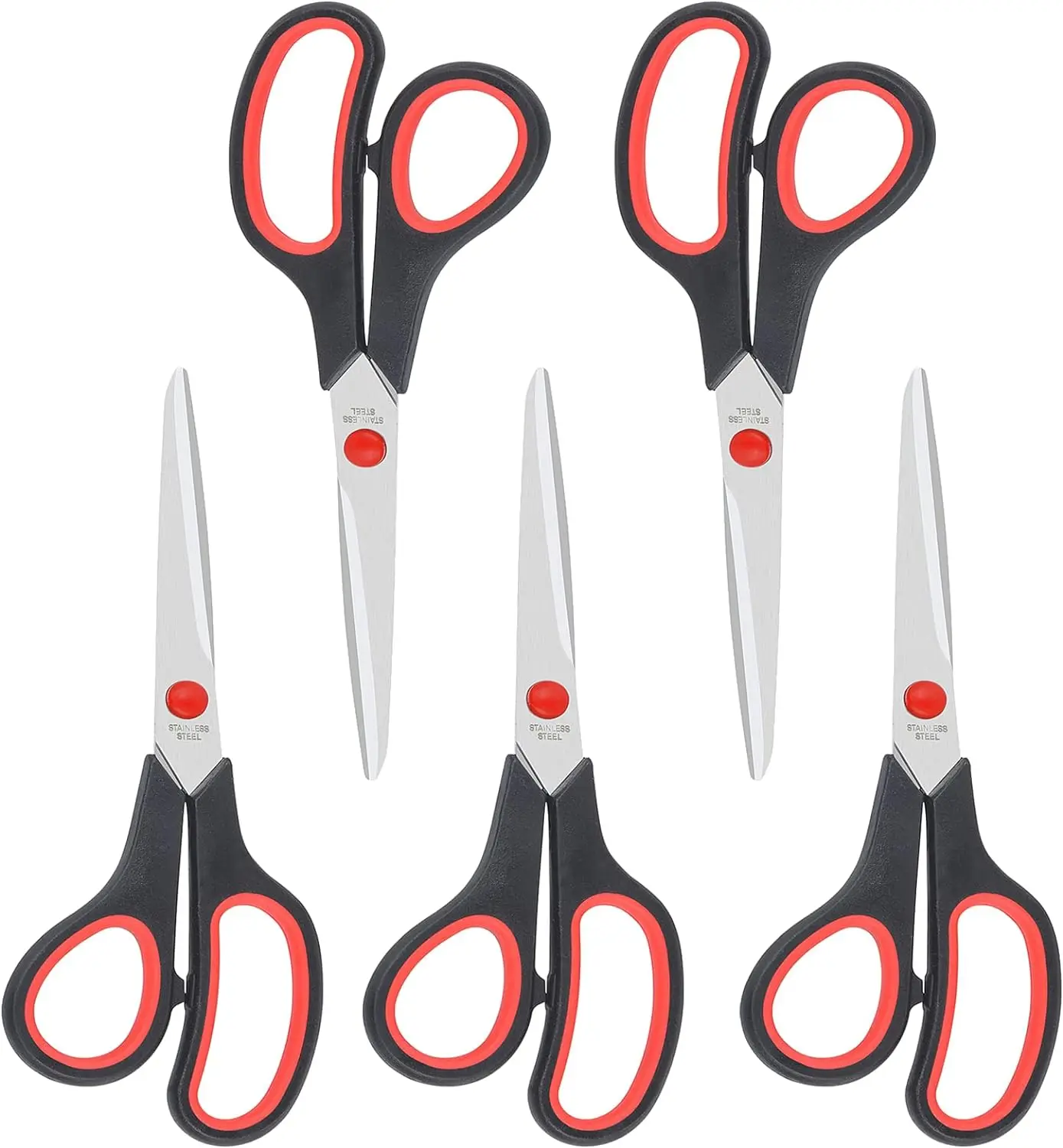 8.5 Inch Comfort-Grip High/Middle School Student Teacher Scissors Sharp Paper Scissors Office Home School Craft Sewing Fabric