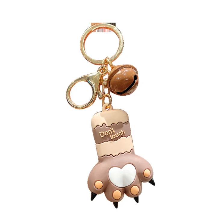 Стильная футболка с изображением персонажей видеоигр кошачий коготь формы силиконовая цепь для ключей (я тебя люблю), креативная цепь для ключей