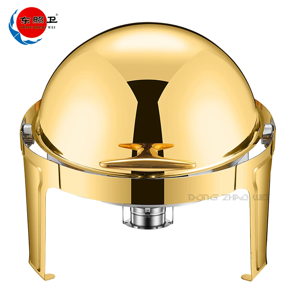 Hotel Buffet Commercial Equipment Food Warmer Stainless Steel Top Round Clamshell Chafing Dish Warmer For Party Chafing Dishes