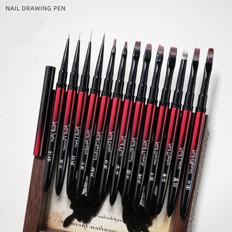 New arrival nail drawing pen brush french gel nail brush painting metal handle liner nail art brush