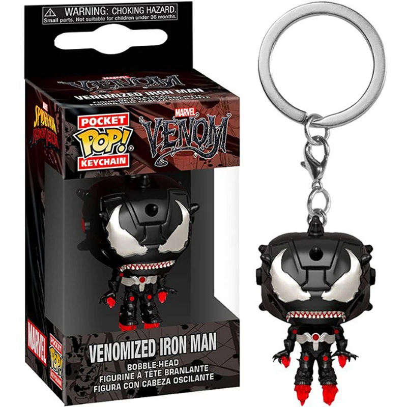 Funko Pocket Pop Keychain Venomized Ironman Action Figure Keychain Toys