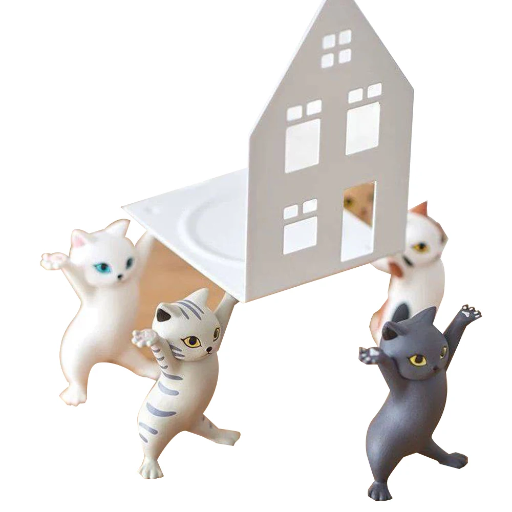 
mini doll toy Cute Kitty Car Decoration Capsule Toy Doll Car Center Console Toy Cat Hand-made Blind Box 