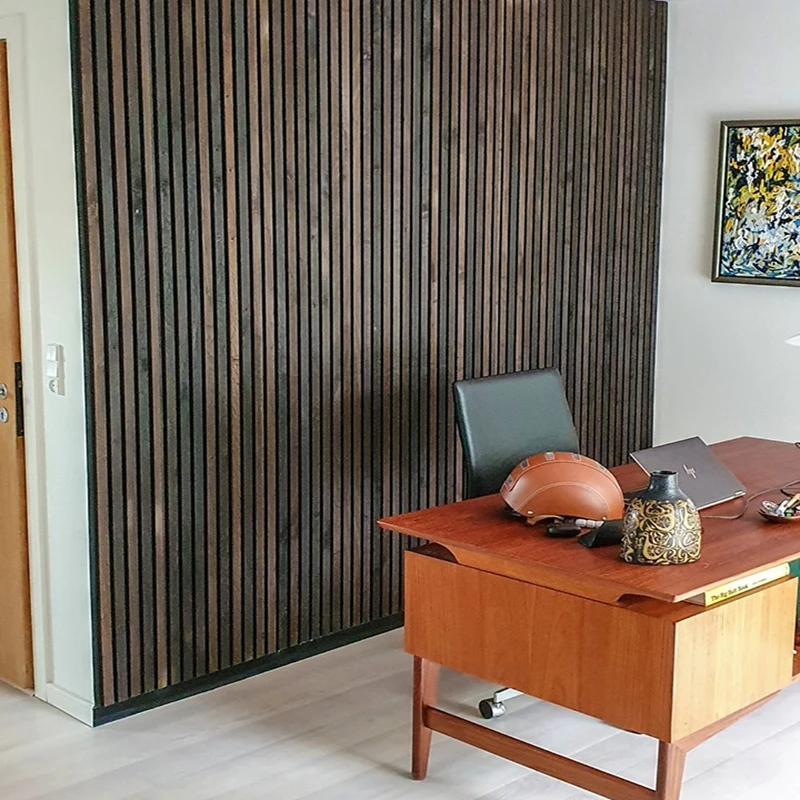 Akupanel Wooden Veneer Oak  Slat Panel Sound Proof Wall Panels Wood Acoustic Wall Panels Acusticos