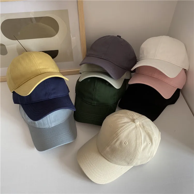 Adjustable cotton baseball cap plain 6 panel dad hats custom embroidery logo
