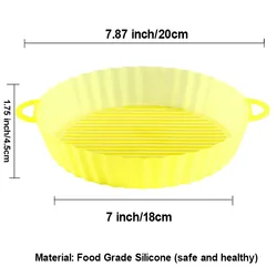 Air Fryer Silicone Pan Reusable Silicone Pot Baking Tray Fried Chicken Pizza Airfryer Baking Paper Easy to Clean Air Fryer Liner