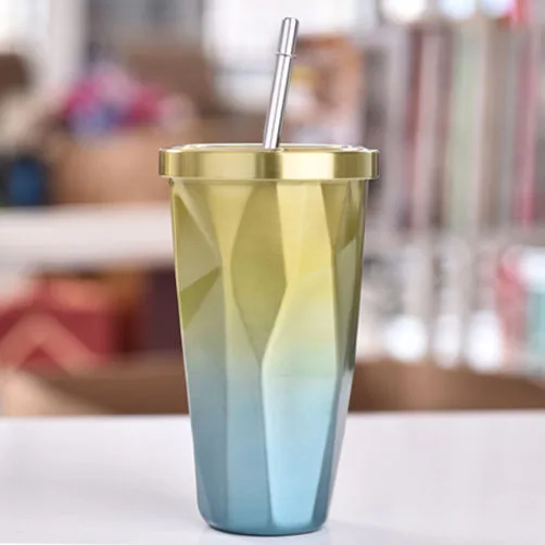  Оптовая продажа 17oz 500ml яркий дорожный с двойными стенками Вакуумный термос из нержавеющей стали бриллиантами стакан кружка кофе чашки