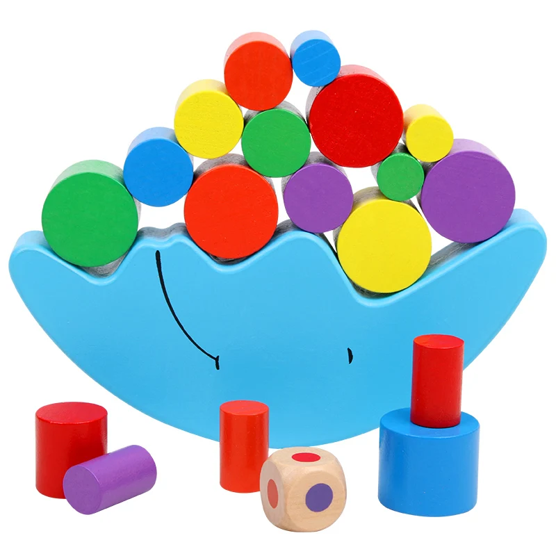 
High Quality Colorful Seesaw Balance Games Montessori Toys Wholesale Wooden Building Blocks Construction Educational Toys 