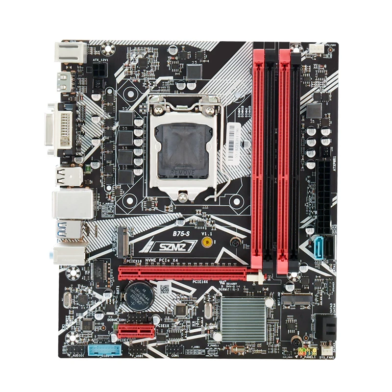 B75 USB 3,0 SATA3.0 DVI LGA 1155 Поддержка 4x DDR3 ОЗУ Слоты поддержка E3 V1/V2 i3/i5/i7