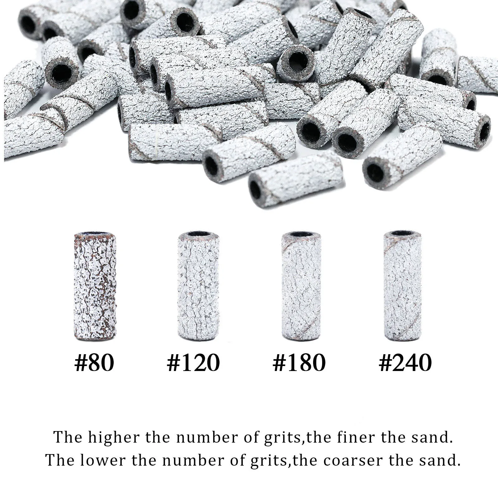 High Quality Professional Manicures and Pedicure 3mm Extra Long Small Sanding Bands Colorful Super Long Polisher Sanding Bands