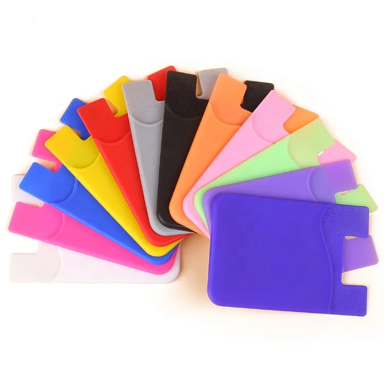 Cheap Price Silicone Cell Phone Wallet Back Card Holder Sticker Mobile Case