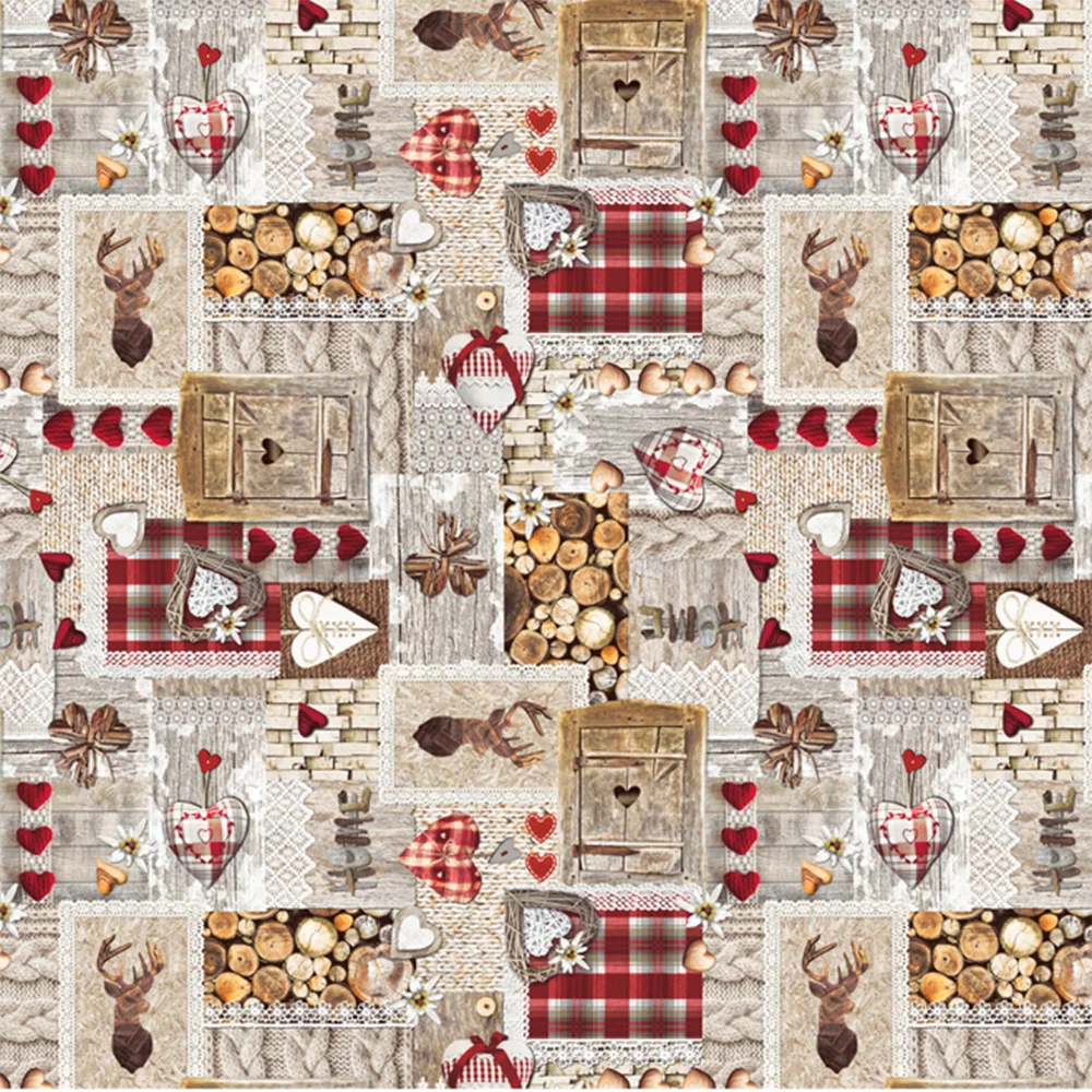 Nut-patterned Tablecloth for Christmas Banquets