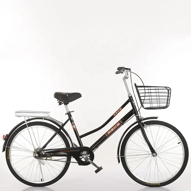 For Sale 22/24/26 Inch City Commuting Women Bike Single 6 Speed Bicycle with Basket for Adult Student Cycle in Stock