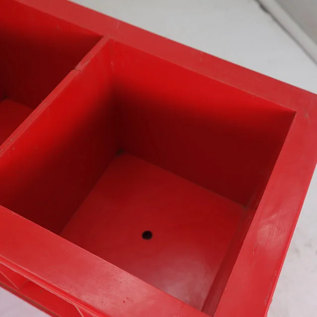 150*150*150mm red Glass fiber reinforced plastic Concrete Cube Test Mould Brick