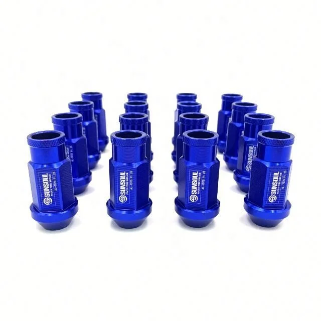 SUNSOUL Aluminum Racing Spike Lug Nuts Extended Tuner Wheel Nuts Car Wheel Rims For Universal M12*1.5