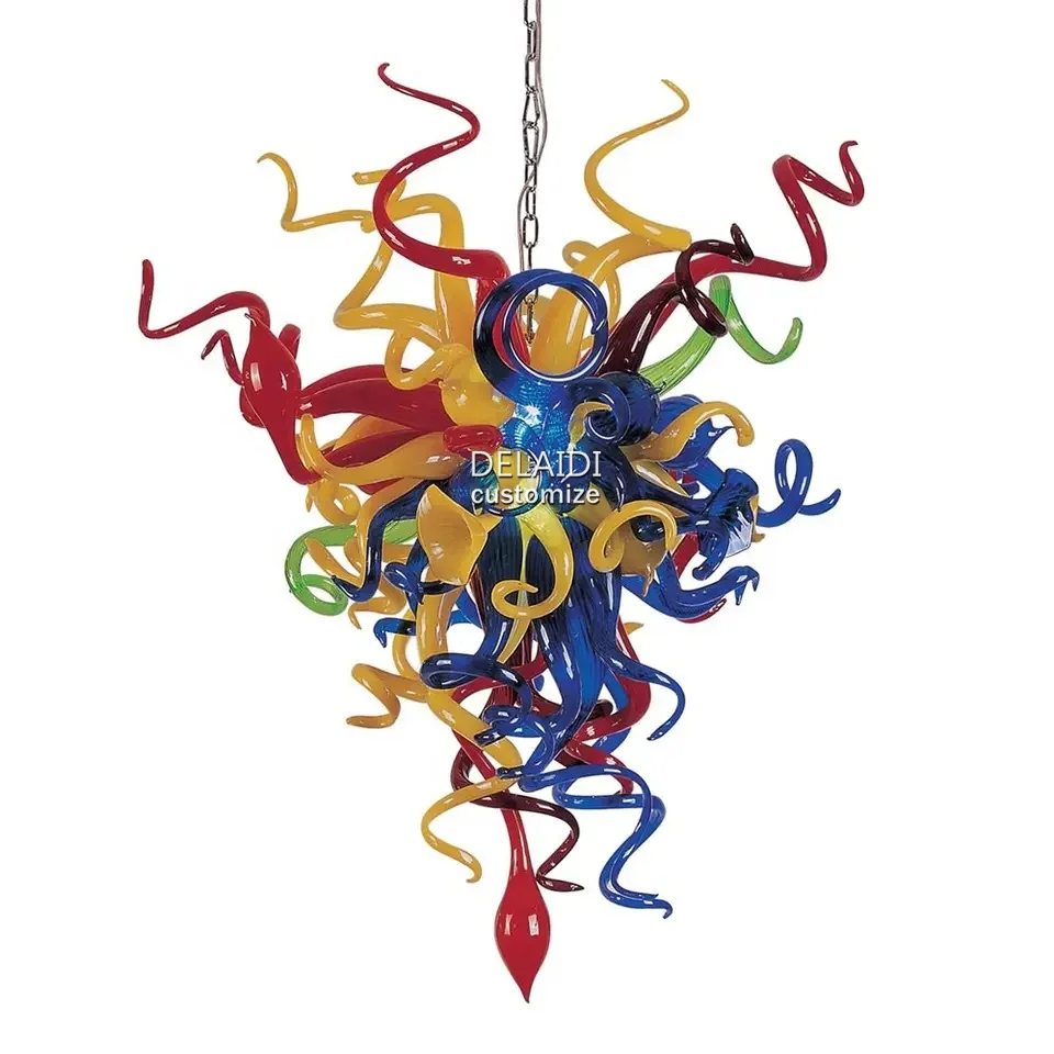 Factory-outlet colorful glass chandelier pendant lights fixture decoration chihuly glass lamp