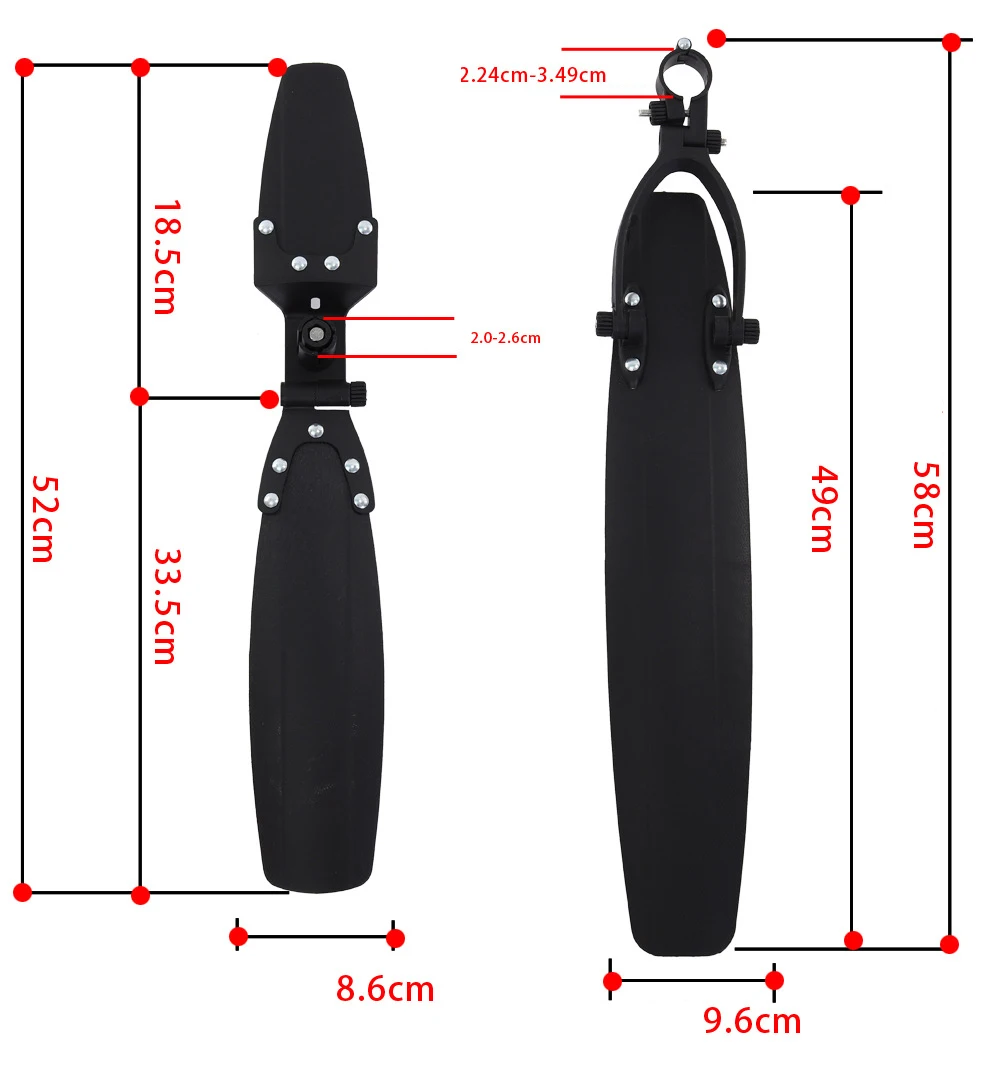 New mountain bike fender 20-26 inch plastic adjustable quick release fender