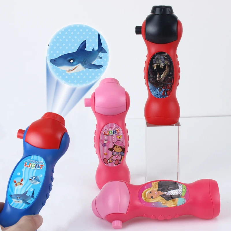 
Children Sleep Light LED Flashlight Cartoon Dinosaur Projector Lamp 90 Rotary Early Enlightenment Kids Education Toy 