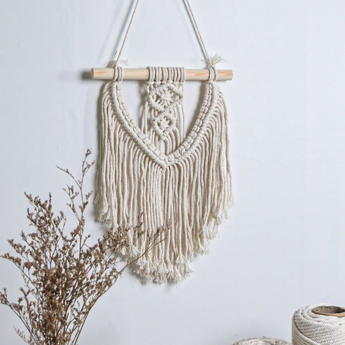 Handmade Small Tapestry Macrame Cotton Rope Woven Home Decoration Wall Art Boho Wall Hanging Tapestry