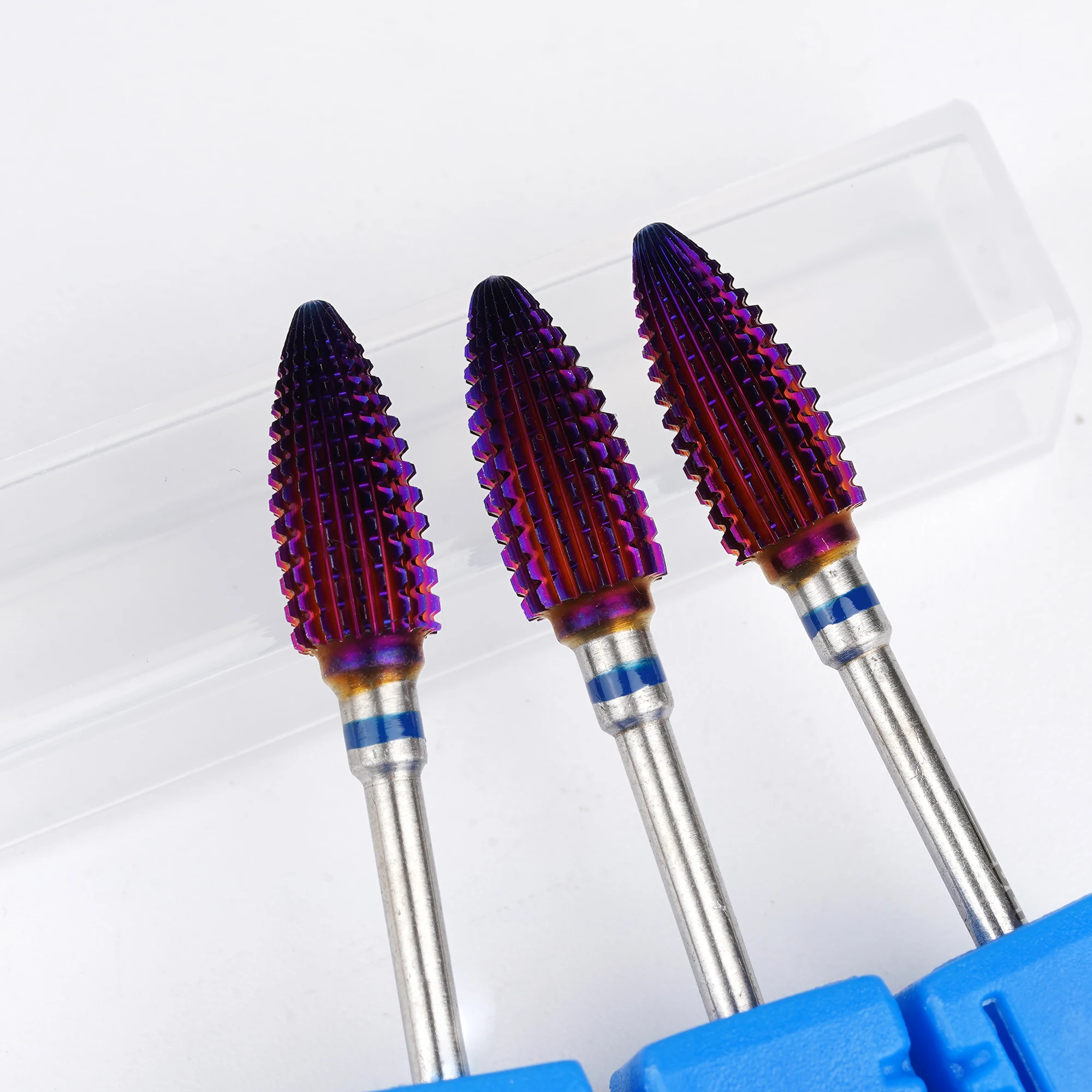 2023 6mm  Purple Coating  Tornado Tungsten Carbide Milling Cutter Rotary Burrs Nail Drill Filing Bits Electric